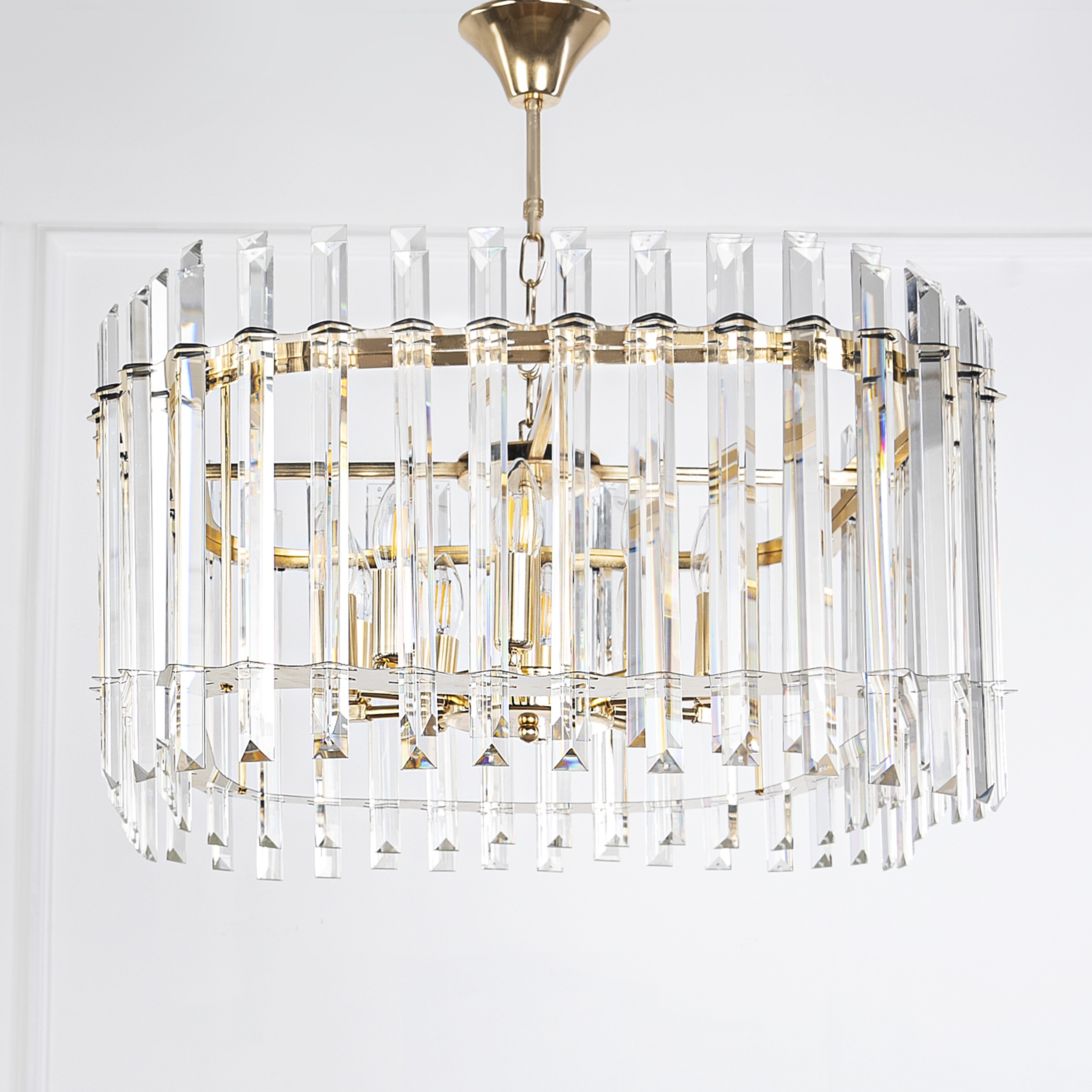 shando 10 Lights Gold Chandelier