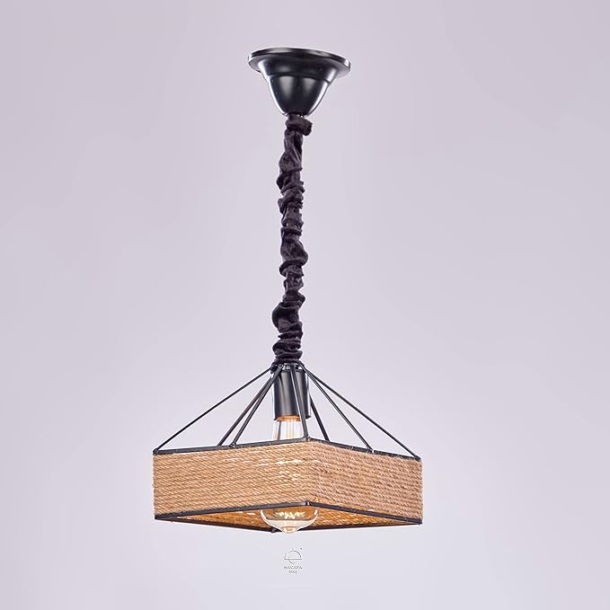 black modern roof pendant 1 piece linen square