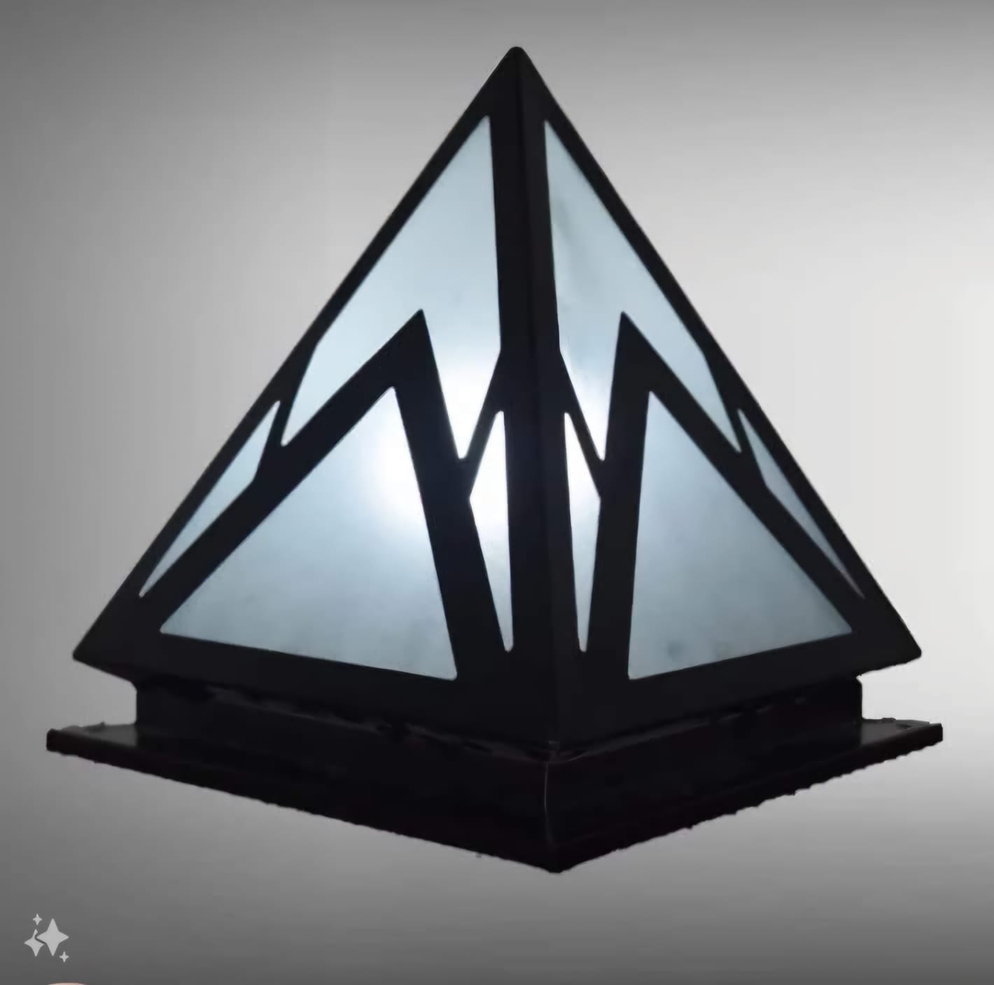 pyramed led wall lamp