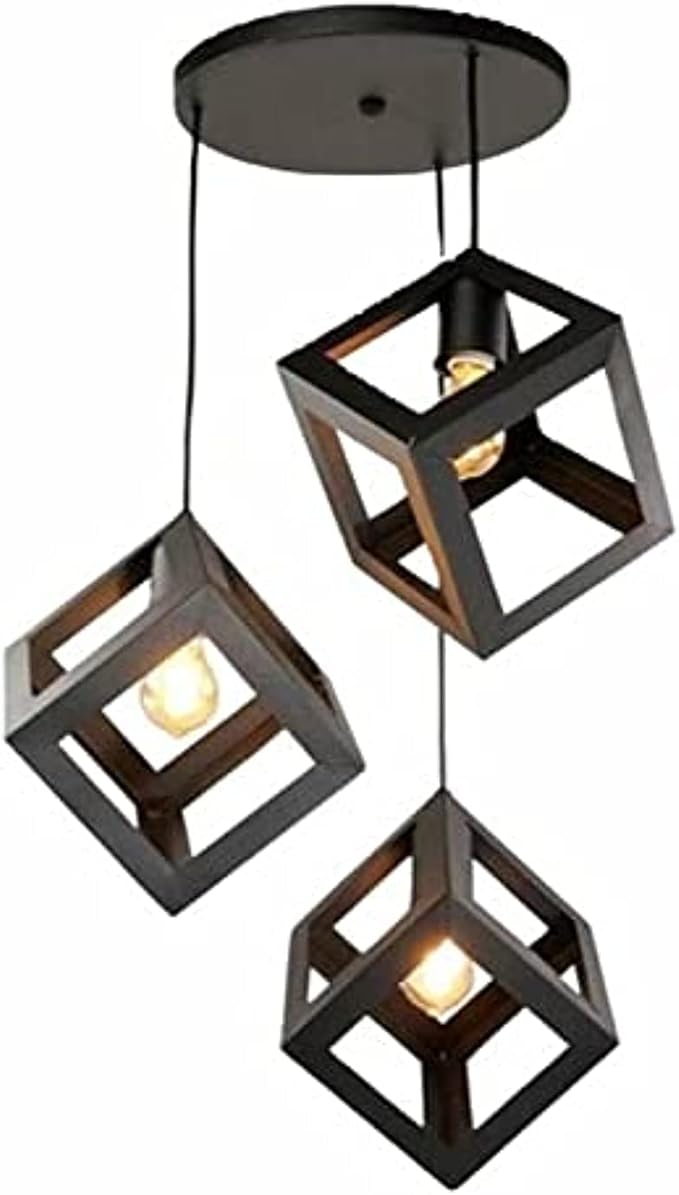 Cubic Vintage Ceiling Decorative Lighting Unit, 3 Pieces,