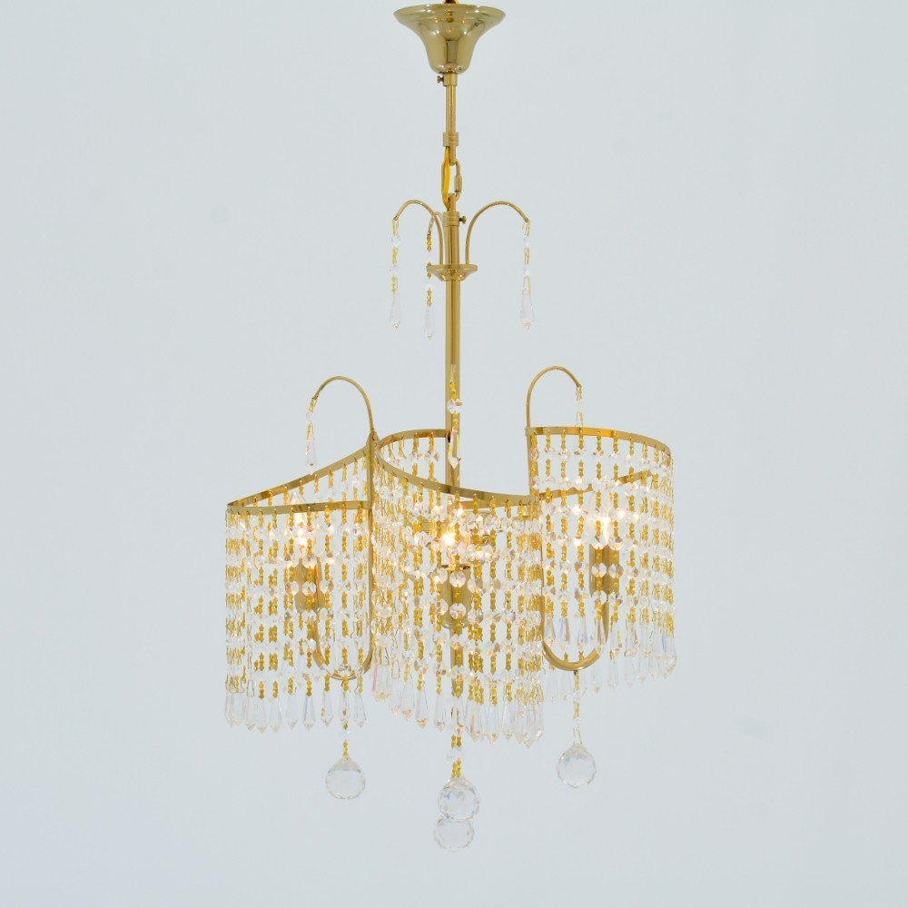 Makinzi 3 Lights Gold Chandelier