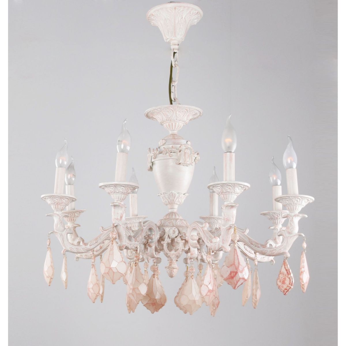 cena 8 Lights rose Whitey Chandelier