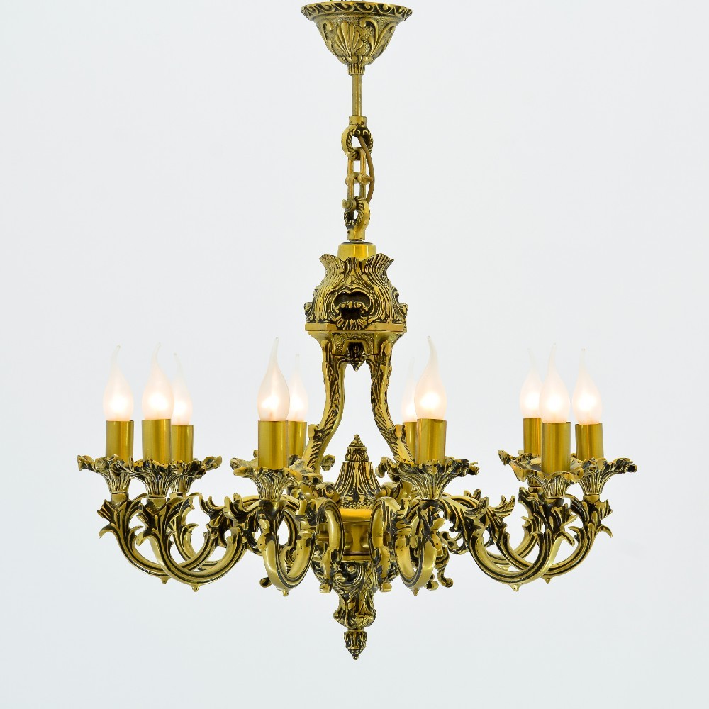 greem 10 Lights Antique Chandelier