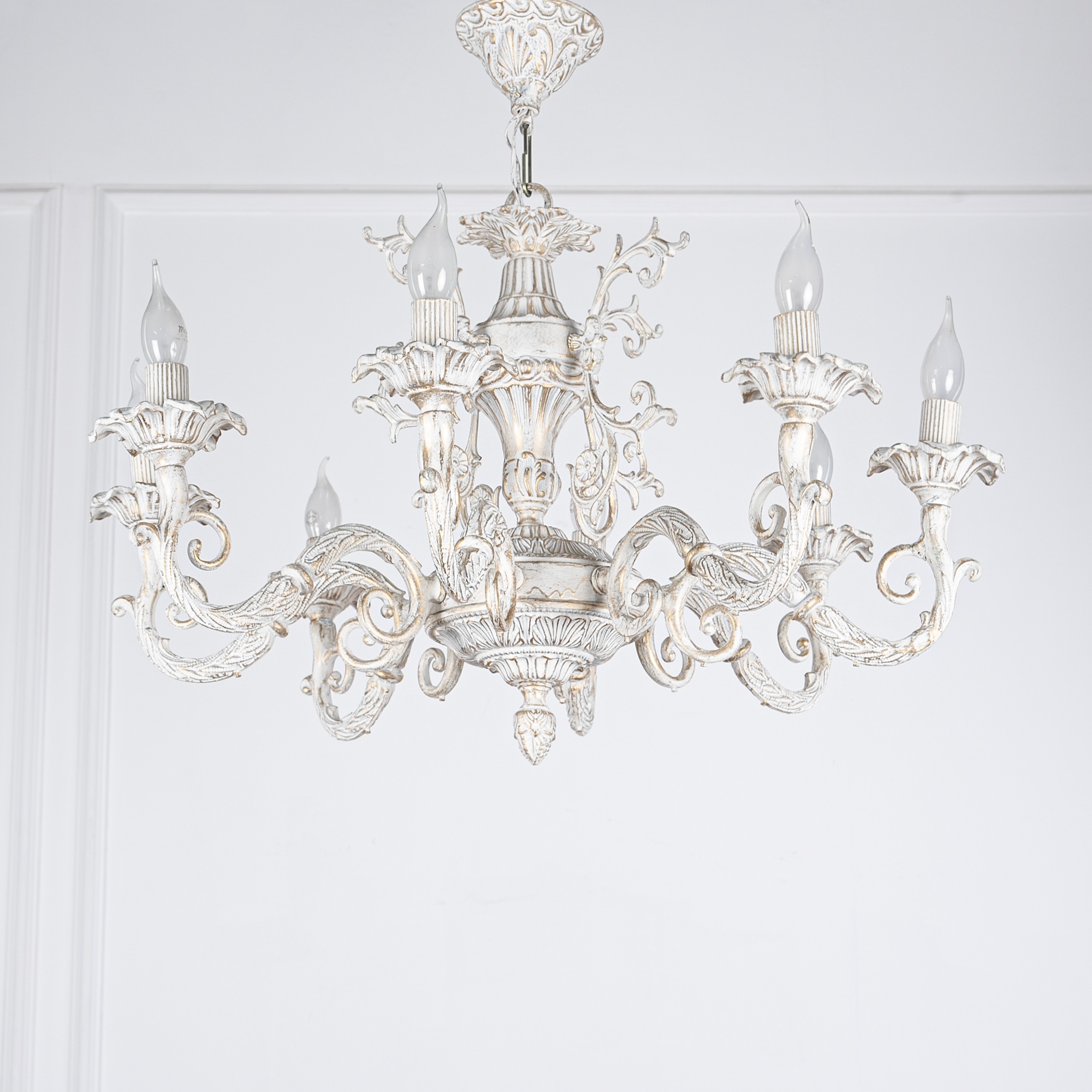 lang 8 Lights White Chandelier