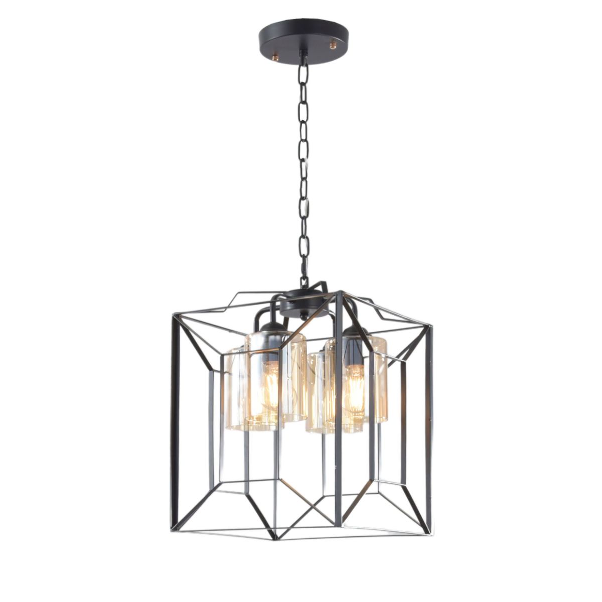 Gorma 4 Lights Black Chandelier