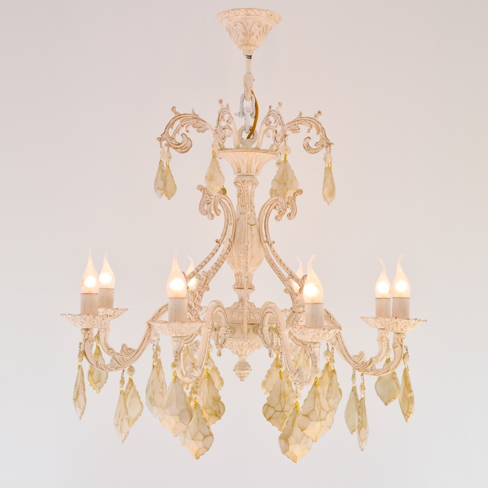 bever 8 Lights Whitey Chandelier