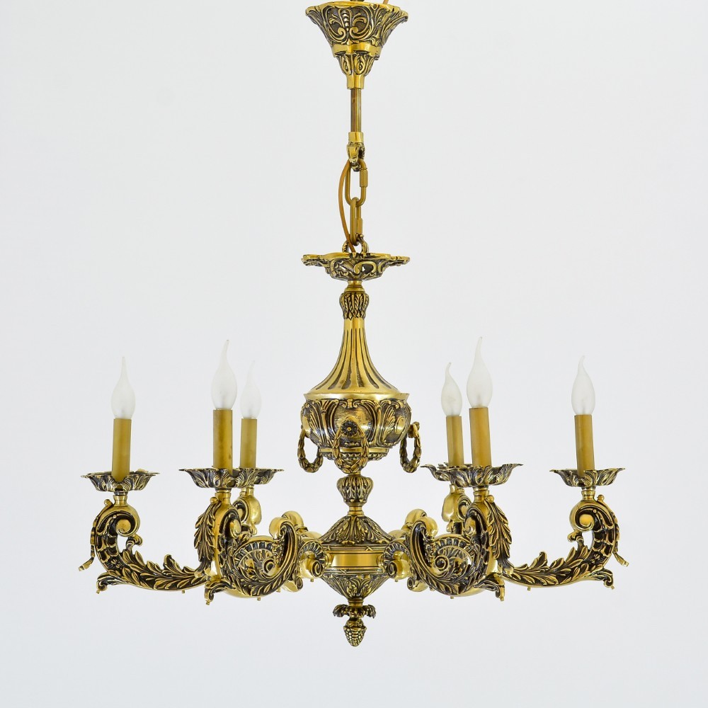 wang 6 Lights Light Bronze Chandelier