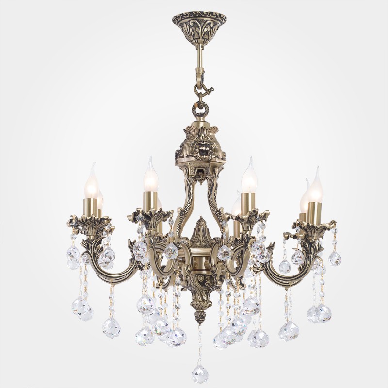 glow8 Lights Antique Chandelier