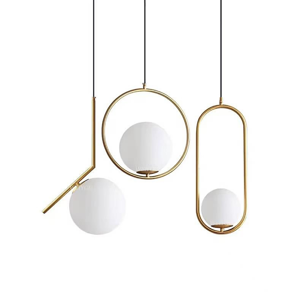 Salina 3 Lights Gold Pendant