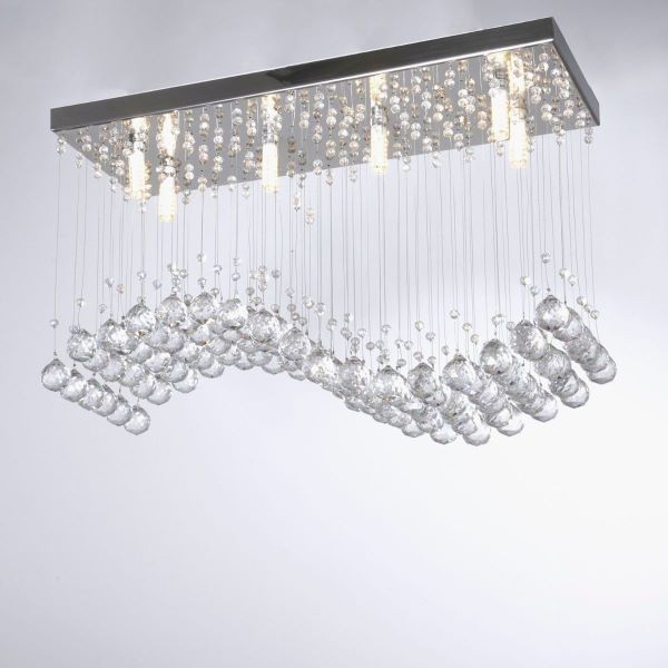 Galaxy 6 Lights Chrome Chandelier