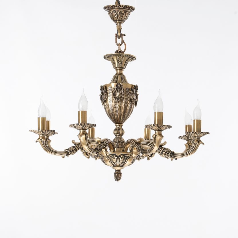 cone 8 Lights Bronze Chandelier