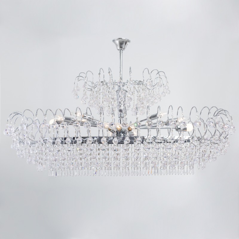 laurwa 16 Lights Chrome Chandelier