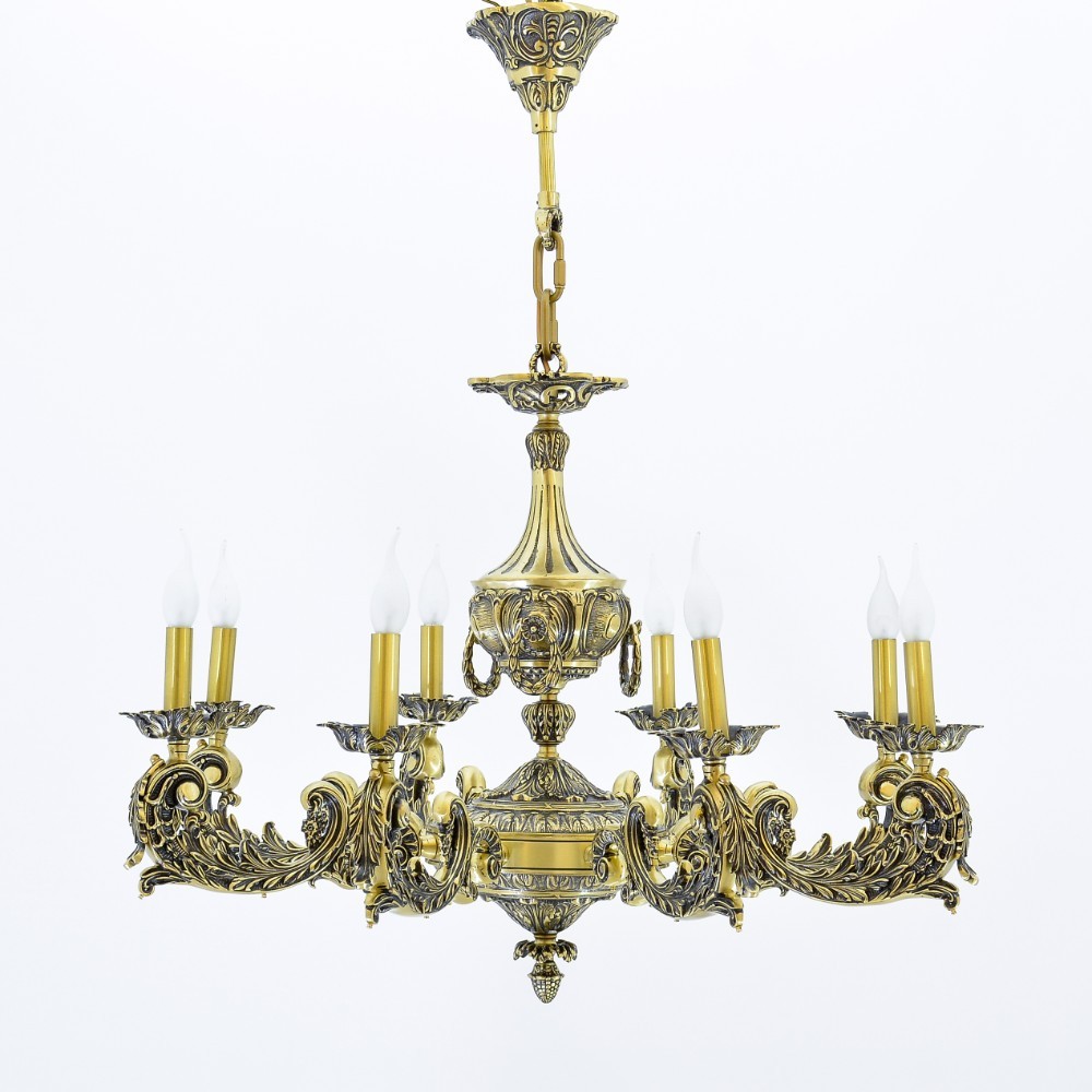 wang 8 Lights Light Bronze Chandelier