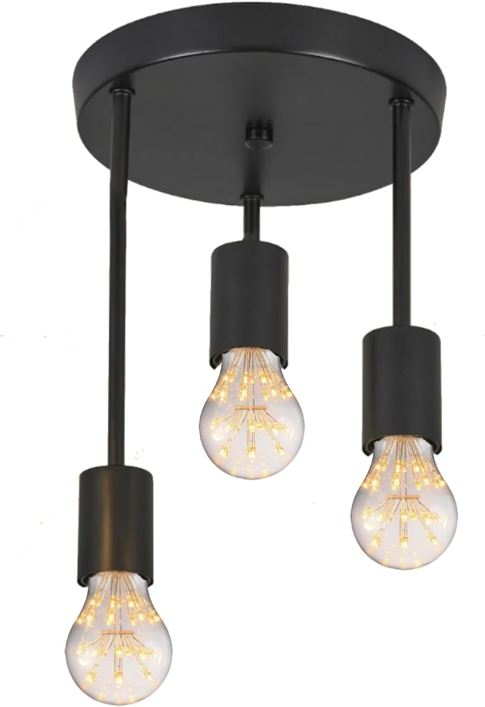 industrial Pendant Light 3 Lights E27 for Living Room