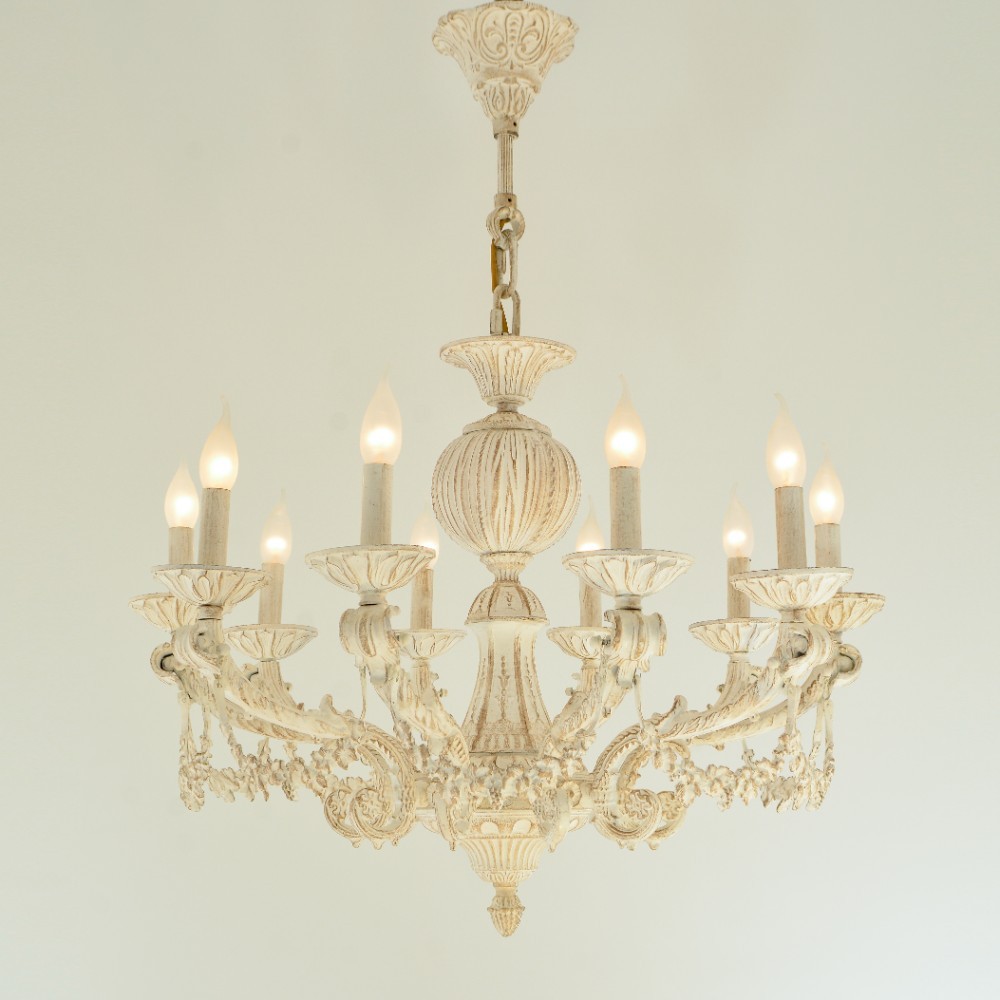 spino 10 Lights Whitey Chandelier