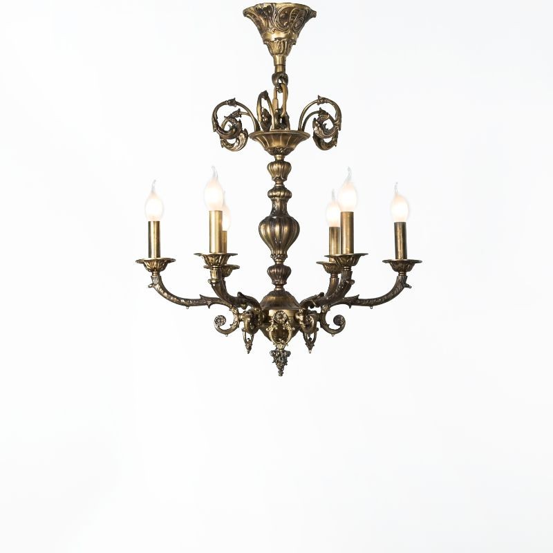 flower Comb 6 Lights Antique Chandelier