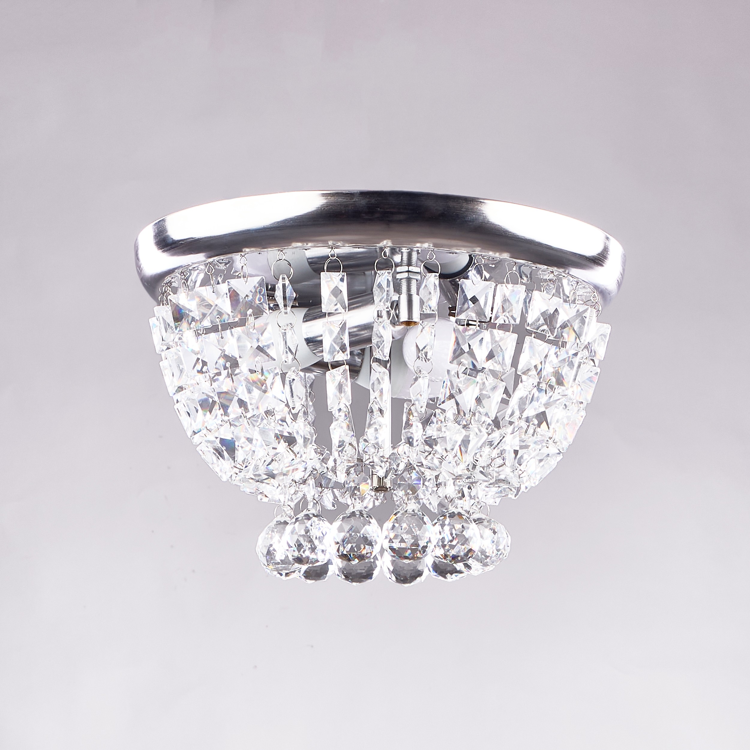 basket loop 3 Lights Chrome Chandelier