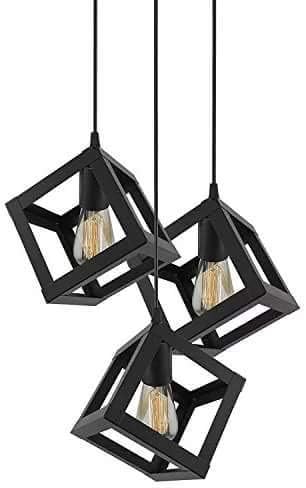 Vintage Cube Shaped Hanging Pendant Ceiling Light