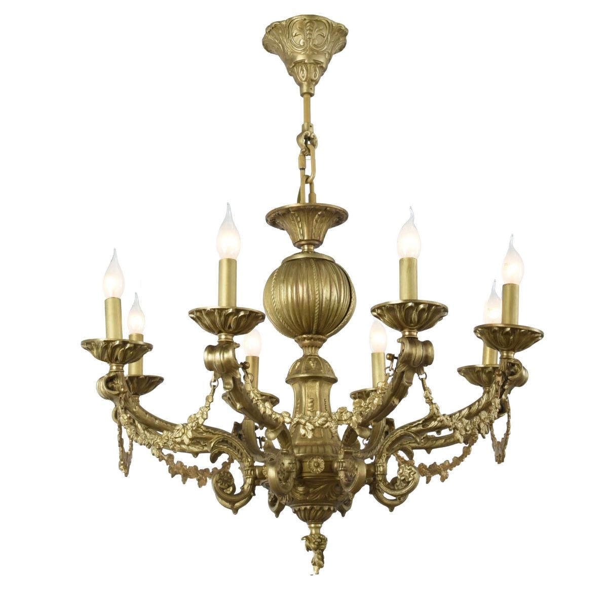 spanish 8 Lights Antique Chandelier