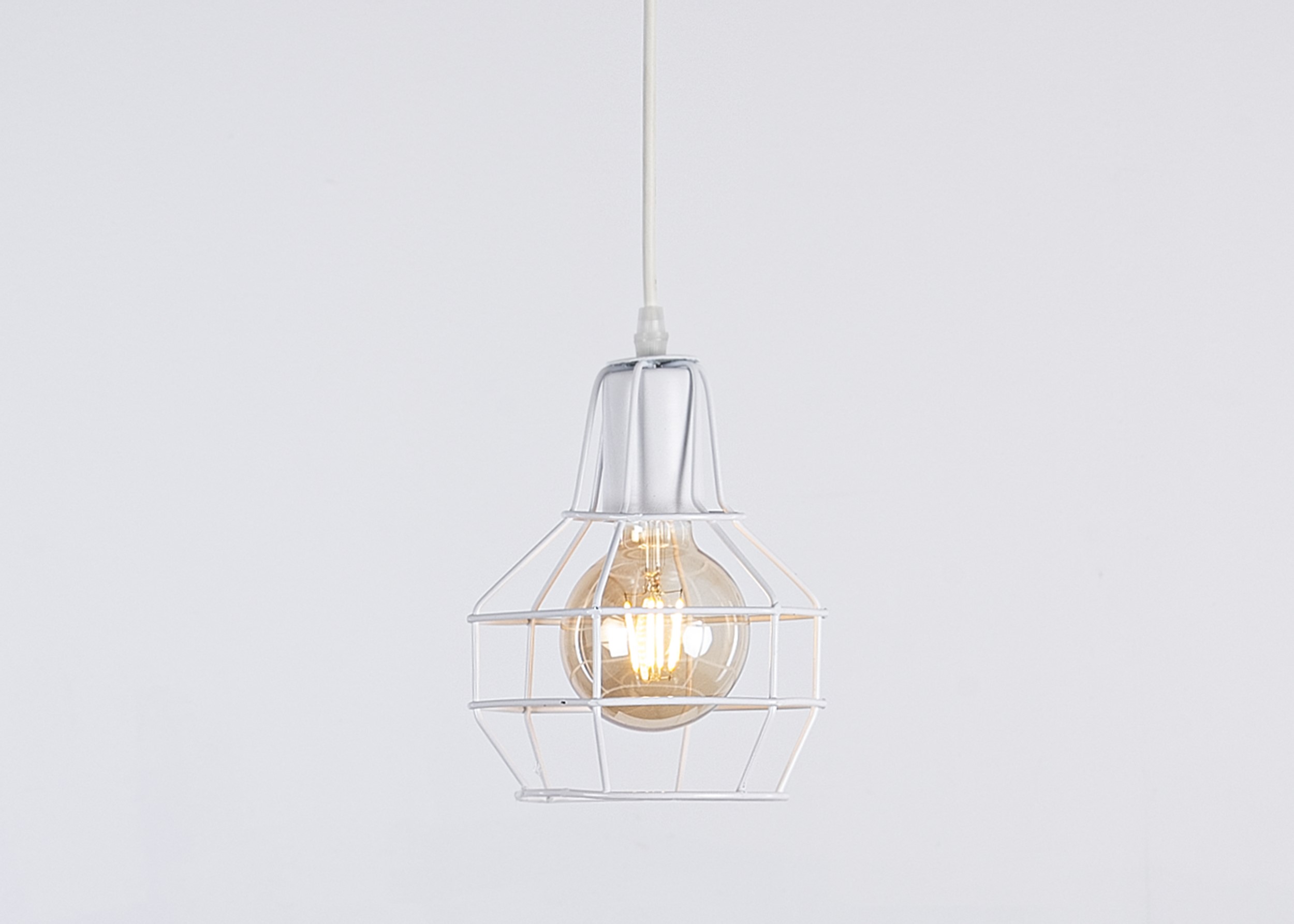 Bomb 1 Light White Pendant