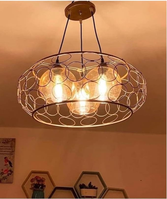 Modern Black Wire Chandelier