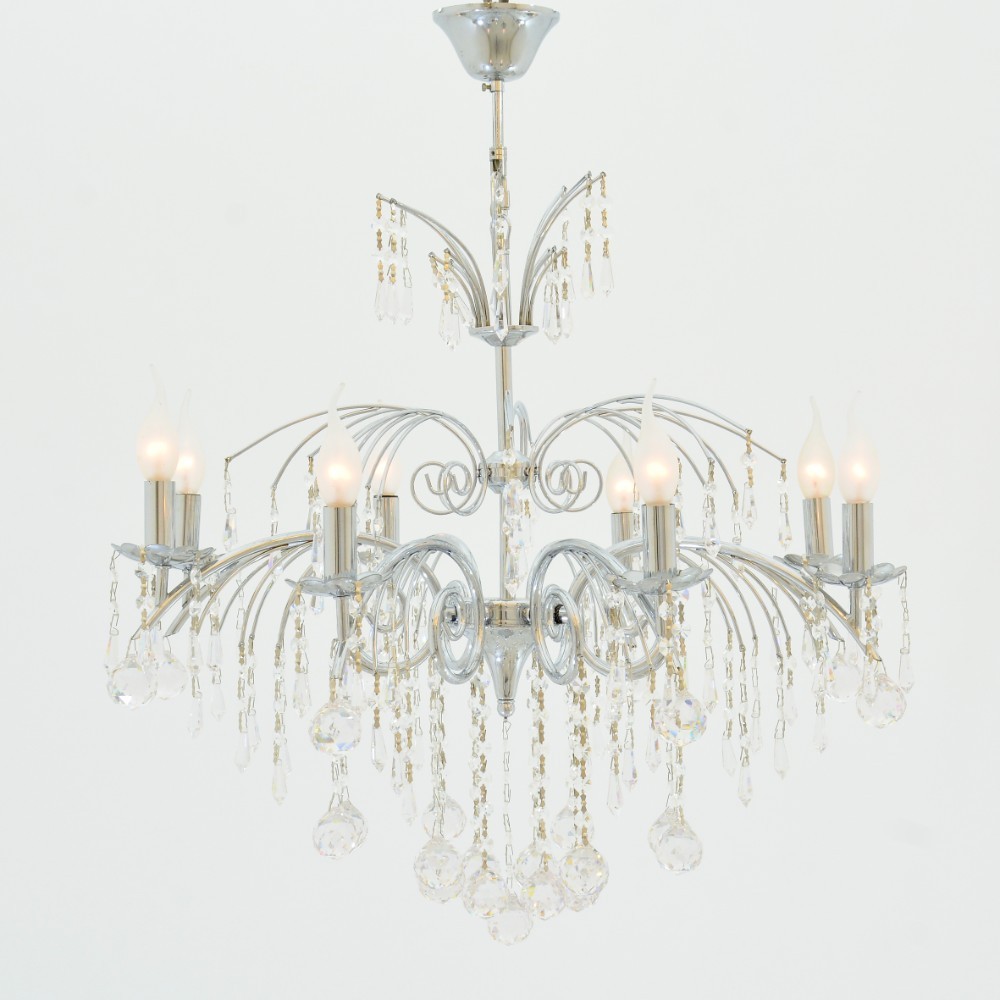 cleavland  8 Lights Chrome Chandelier